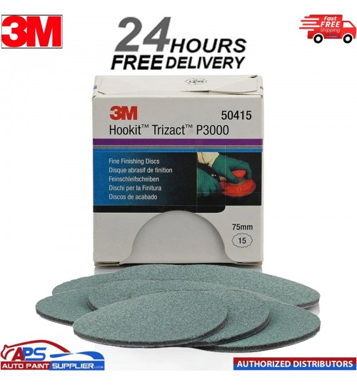 15x 3M 50415 Trizact Finishing/Blending Disc 75mm Sanding GritP3000